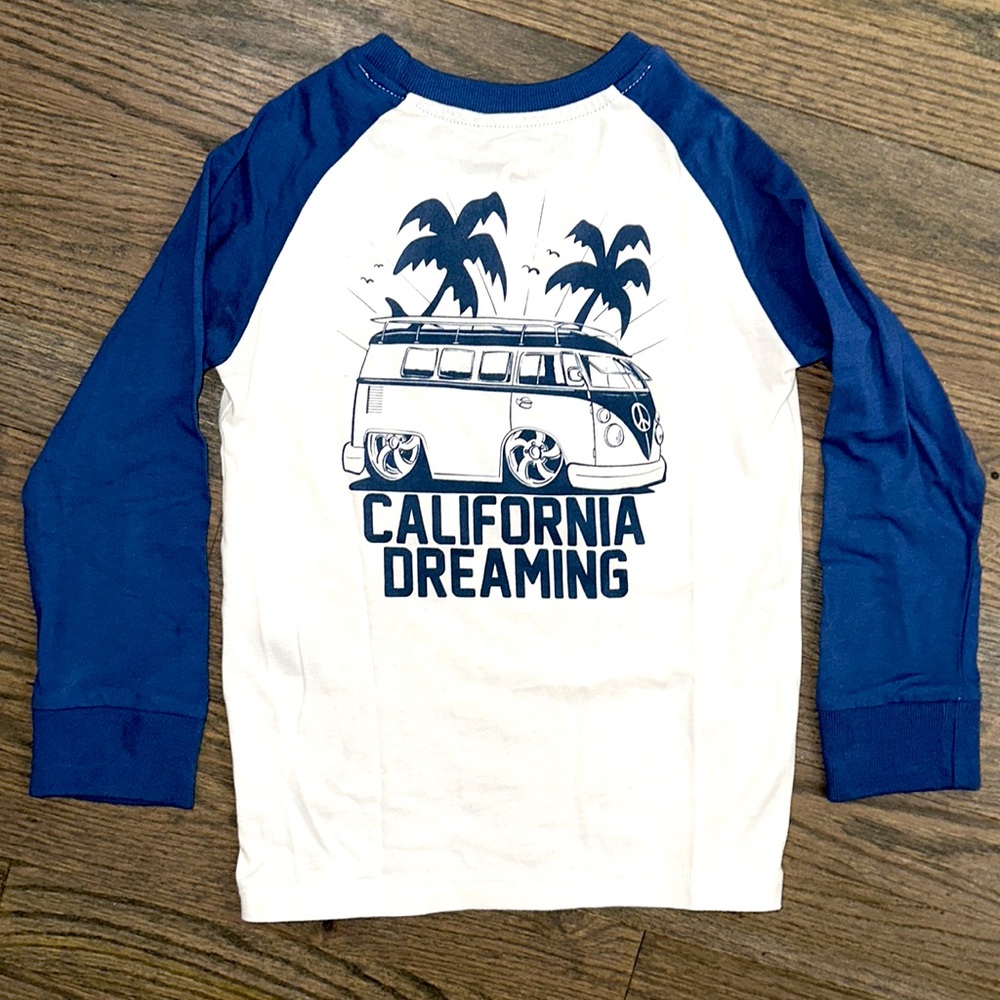Cotton On Kids Boys CALIFORNIA DREAMING Varsity Style  Long Sleeve Tee 5